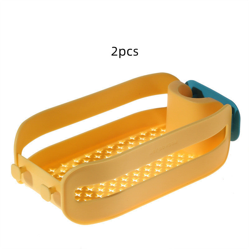 Installation-Free Snap-On Faucet Sink Rack – Kitchen & Bathroom Organizer