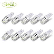10PCS T10 LED Bulbs, 194 12V 1W 5730 Xenon White Wedge Base Replacement Lights for License Plate, Parking, and Interior Use