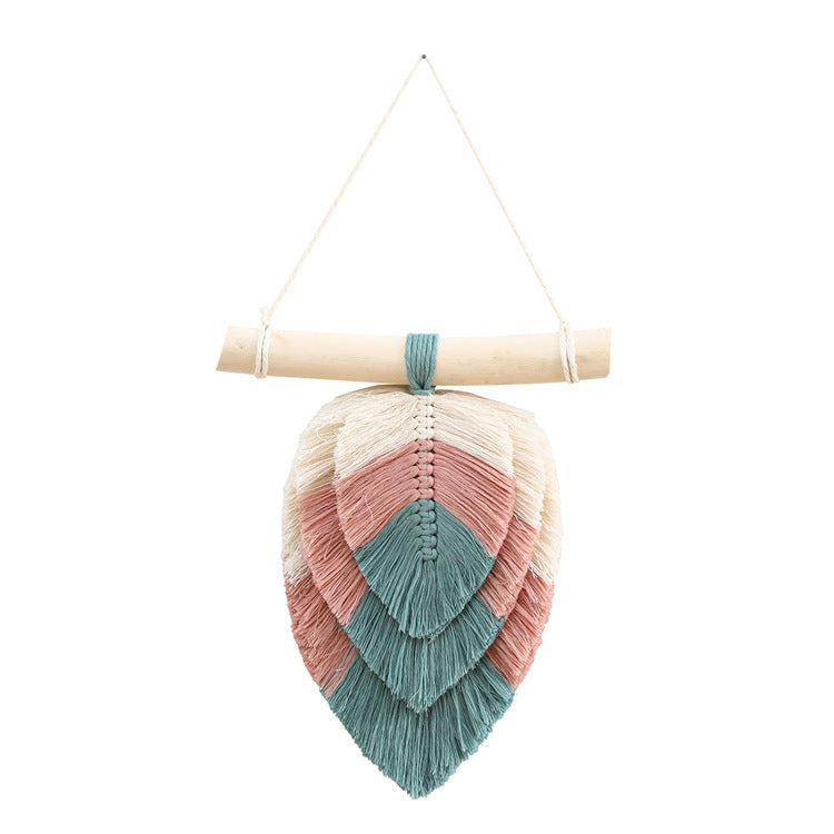 Home Nordic Room Ornament Leaves Hand-woven