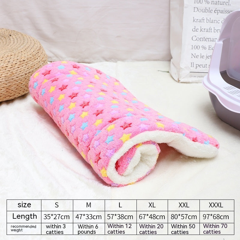Soft Flannel Winter Cat Bed Mat For Cozy Kennel All Season