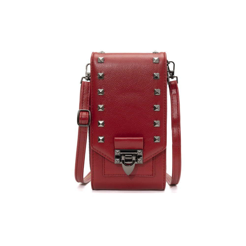 Rivet Design Crossbody Shoulder Bag for Women
