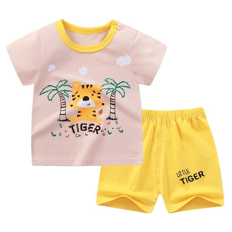 Kids Cotton Two Piece Short Sleeve Top Shorts Regular Fit