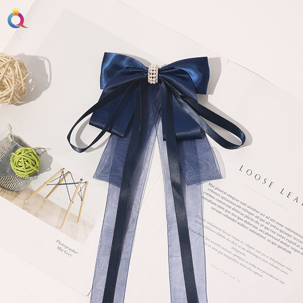 Ancient Style Han Chinese Clothing Extra Long Hair Band Ribbon Bowknot Super Fairy Tassel Hairpin Headdress Handmade Hair Accessories