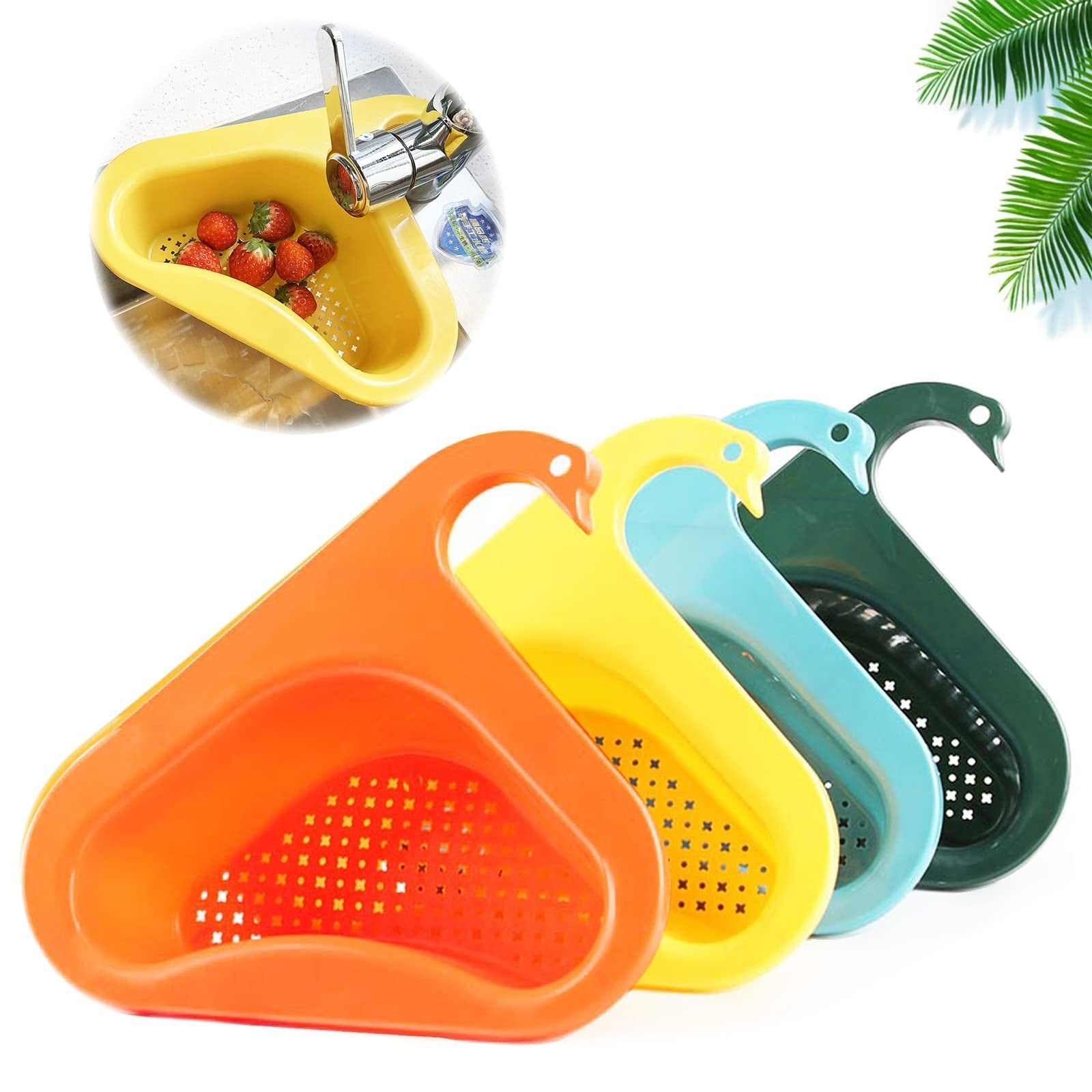 Stainless Steel Sink Hanging Fruit And Veggie Drain Basket