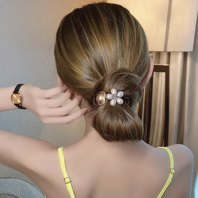 Head Rope Hair Accessories Female Pearl Flower Hair Ring Simple