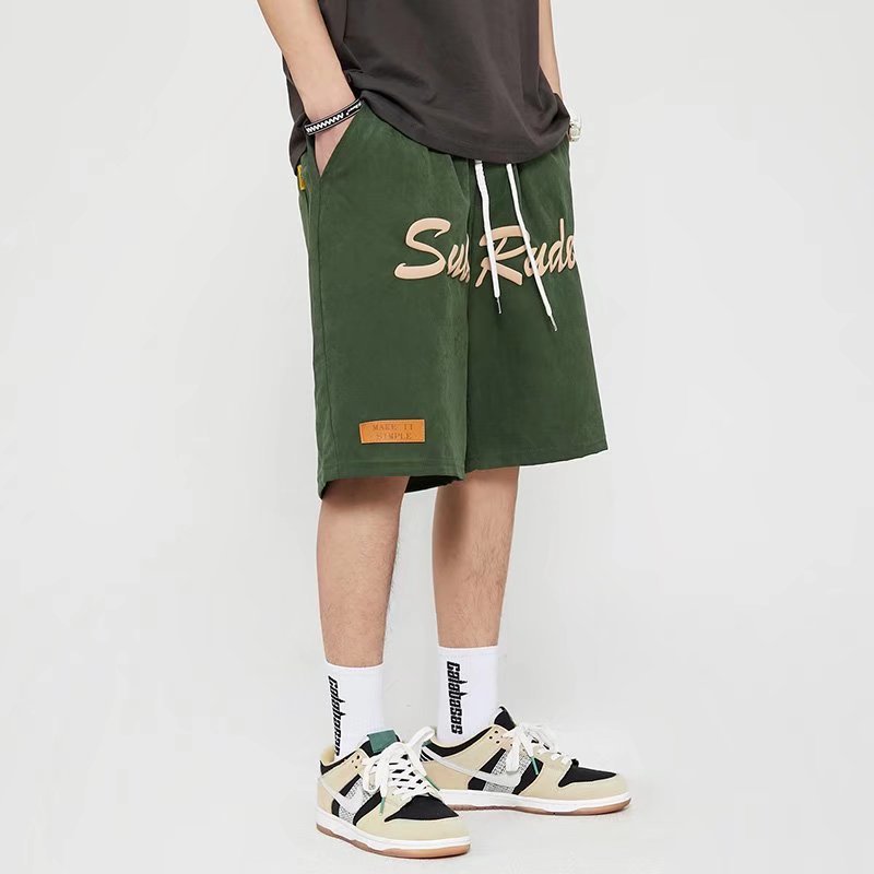 Street Hip-hop Mechanical Style Printed Sports Shorts Loose Wide Leg Leisure Middle Pants Summer Plus Size Men's Clothing