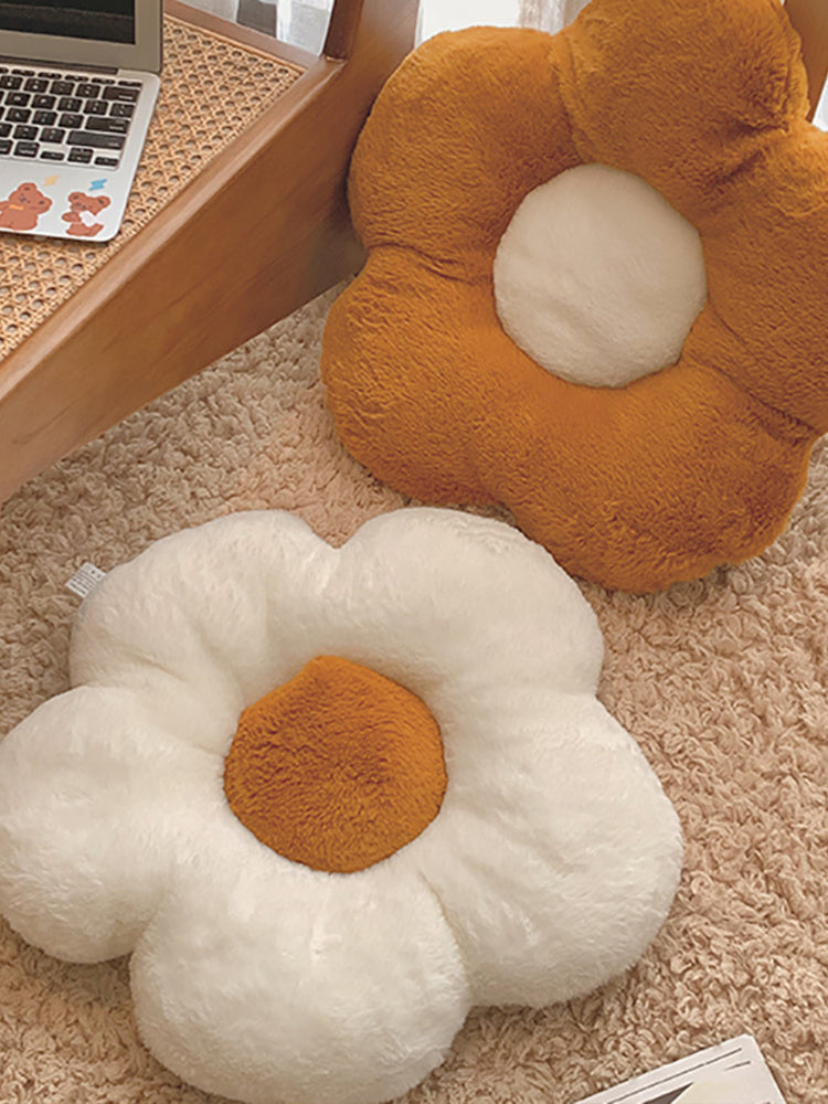 Fluffy Flower Seat Cushion Butt Cushion Sofa Bay Window Bedroom Floor Chair Throw Pillow Office Chair Cushion Back Against