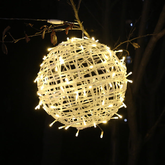LED Sepak Takraw Ball Lamp Hanging Tree Lantern Landscape Decorative Lighting