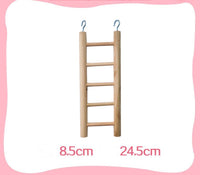 Five wooden ladders