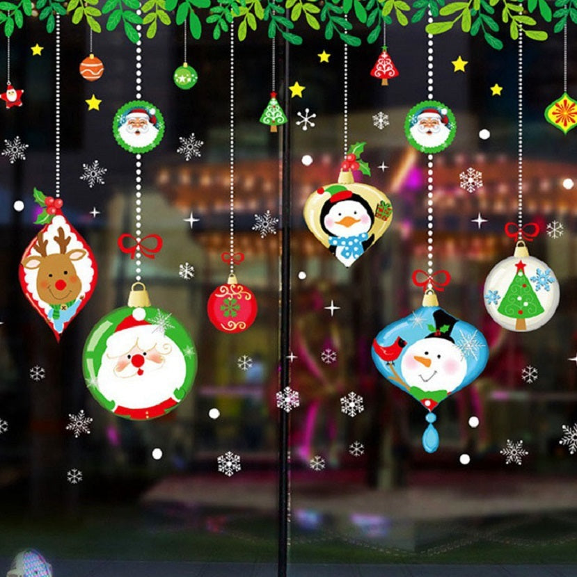 Christmas Store Window Decoration Stickers