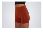 High-Waist Hip-Lifting Sports Shorts – Women's Tight Fit Fitness Pants