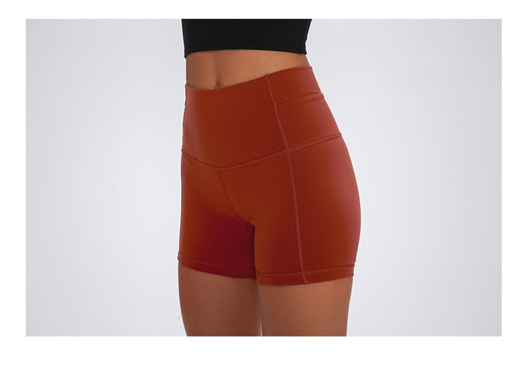 High-Waist Hip-Lifting Sports Shorts – Women's Tight Fit Fitness Pants
