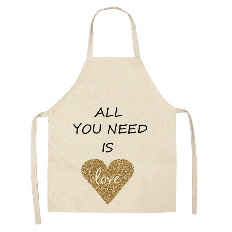 Red Lip Letters Apron – Oil-Proof, Stain-Resistant Kitchen Apron