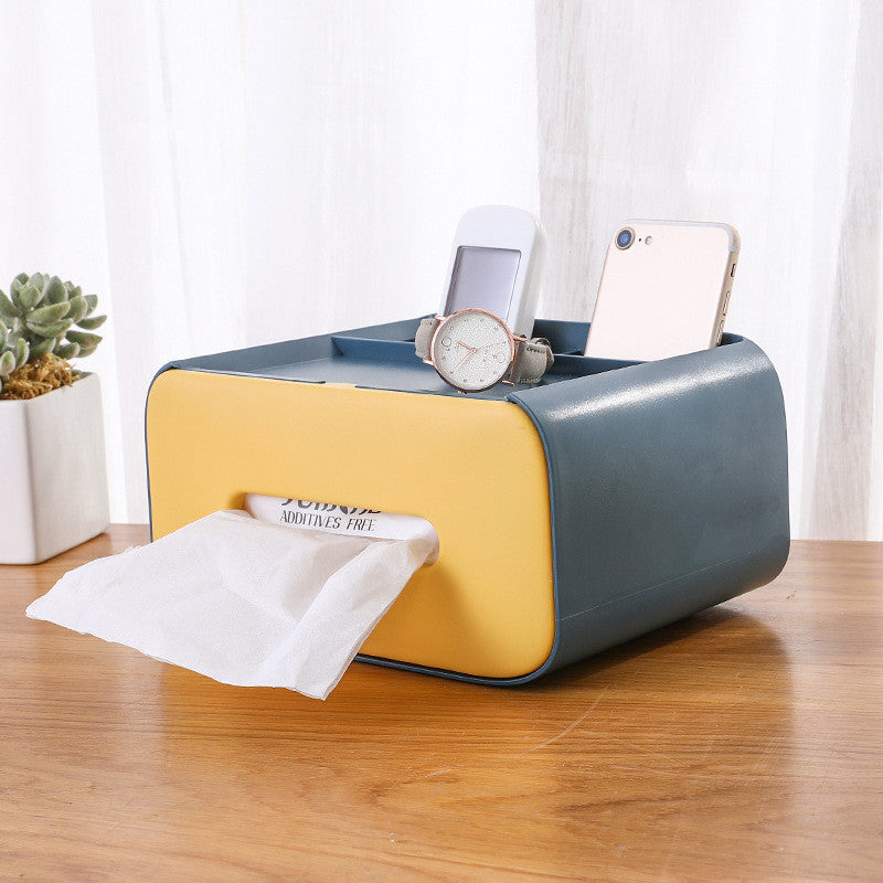 Remote Control & Desk Organizer Box with Paper Drawer