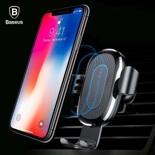 2-in-1 Gravity Wireless Car Charger Mount – 15W Qi Fast Charge Phone Holder for Vent/Dash/Windshield