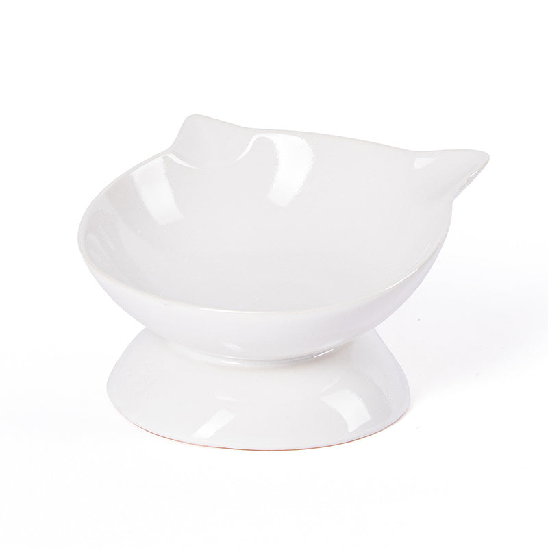 Ceramic Bowl For Cats To Protect The Cervical Spine With Slanted Mouth