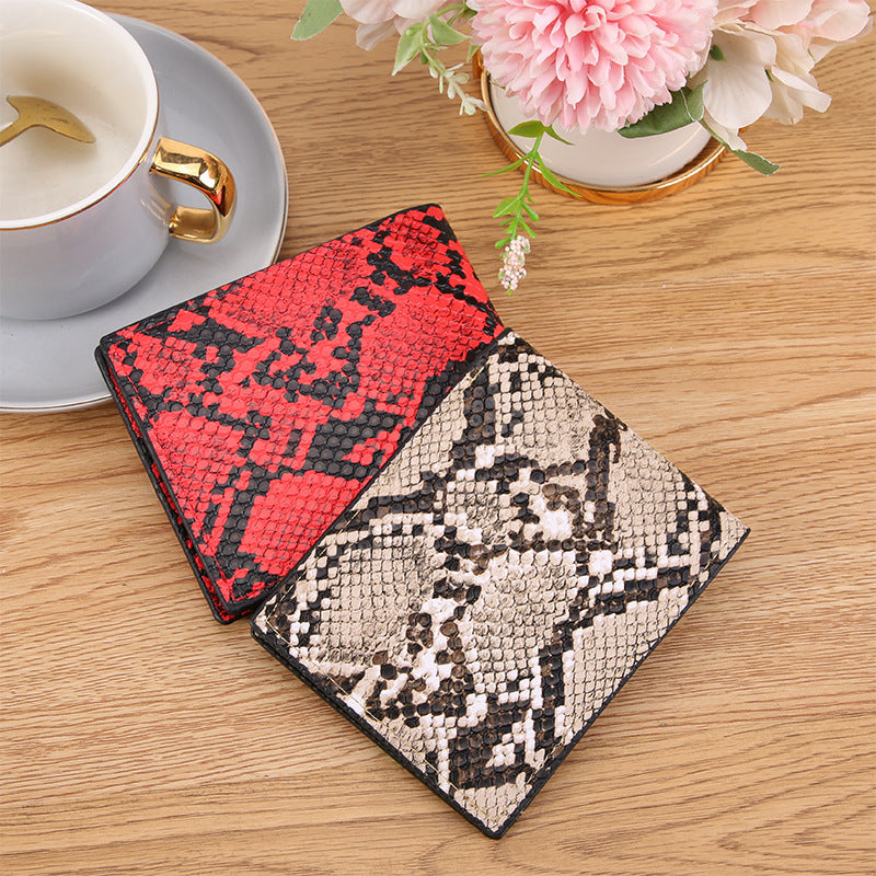 Men's Slim PVC Wallet Retro Creative Printing Pattern
