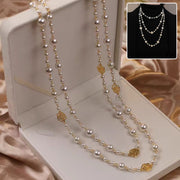Retro Multi-Layer Pearl Necklace for Women