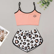 Women's Thin Sleeveless Camisole Top and Shorts Two-Piece Lounge Set