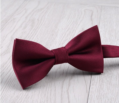 Solid Color Male Red Groom Formal Tie