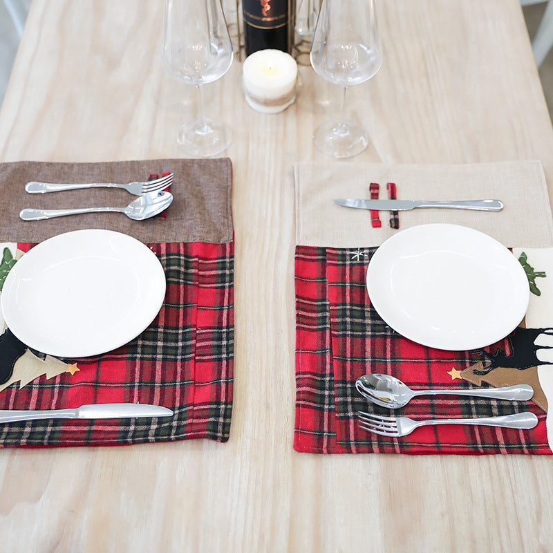 Christmas Cotton and Linen Mat Decoration