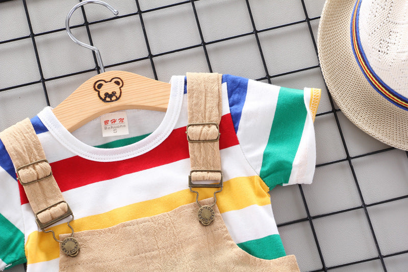 Rainbow Bib Pants for Girls – Cute Baby Kids Overalls Outfit
