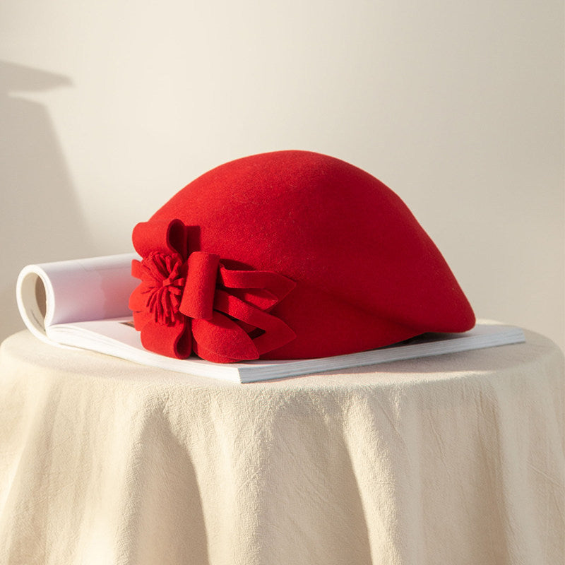 Women's Korean Style English  Woolen Felt Hat