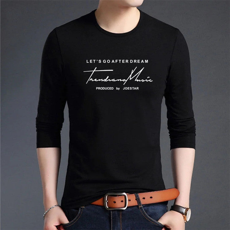 Men's Trendy Long Sleeve T-shirt Bottoming Shirt