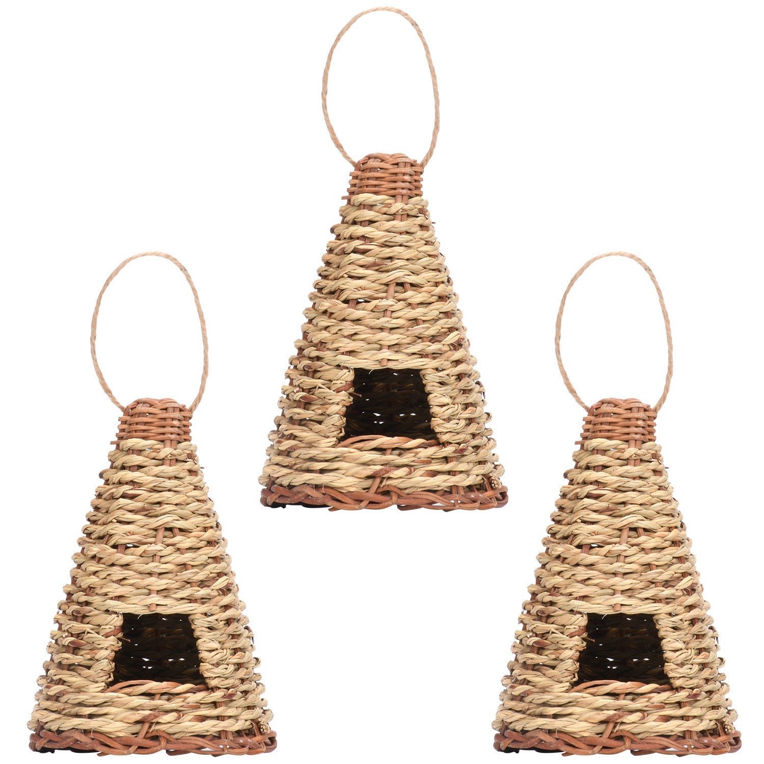 Creative Flat Bottomed Grass Woven Bird's Nest Horticultural Decoration