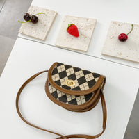 Brown Rhombus Plaid