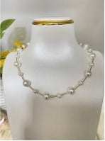 Crystal Pearl Copper Necklace