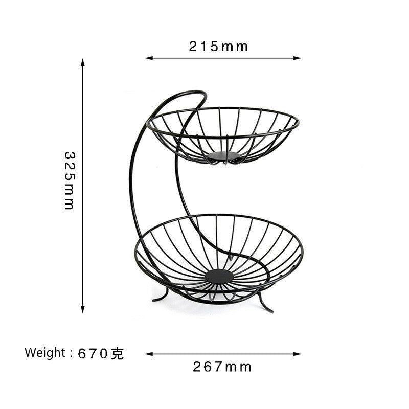 Metal Fruit Basket Rack – Stylish Storage for Home