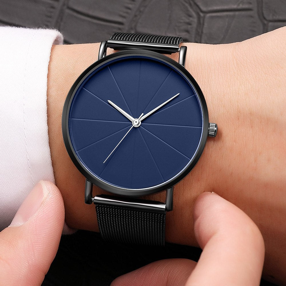 Men’s Luxury Military Sport Quartz Watch – Stainless Steel with Date Display