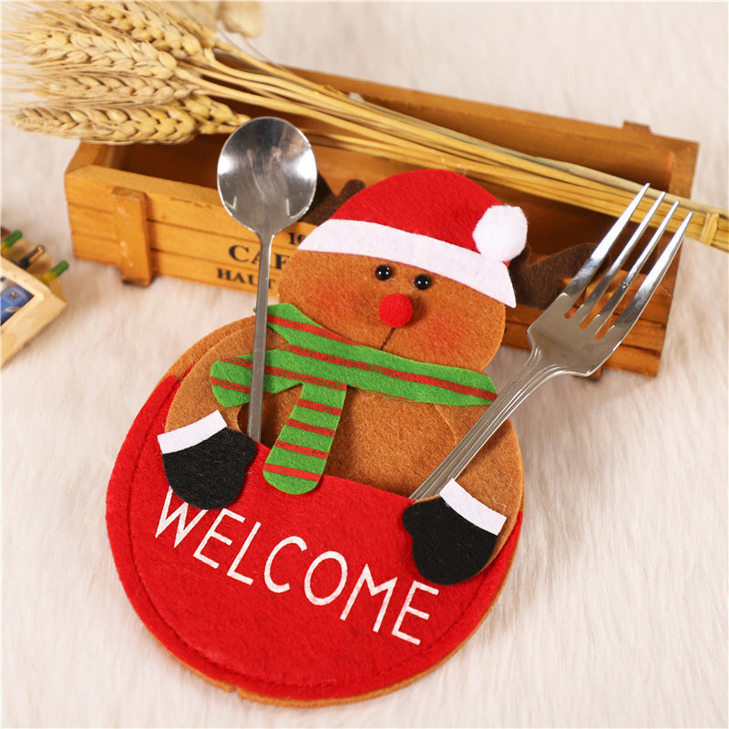 Christmas Cutlery Holder Decorations for Restaurant and Hotel Table Layout