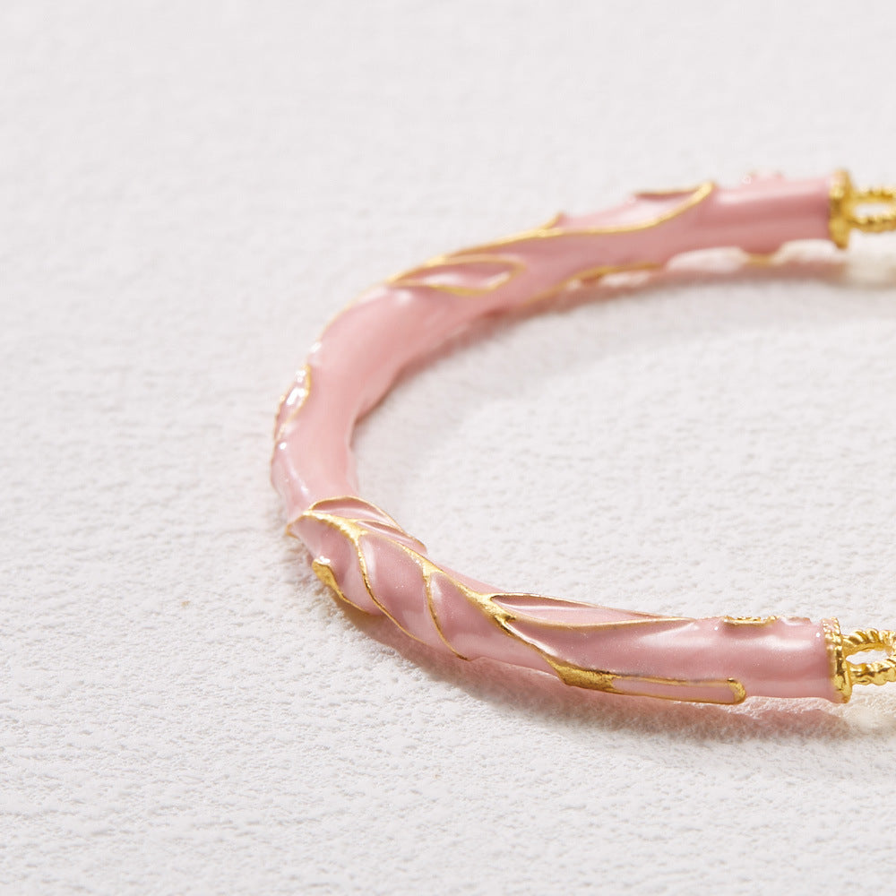 Half-life Liangyuan Lily Jade Half Brace Lace Bracelet