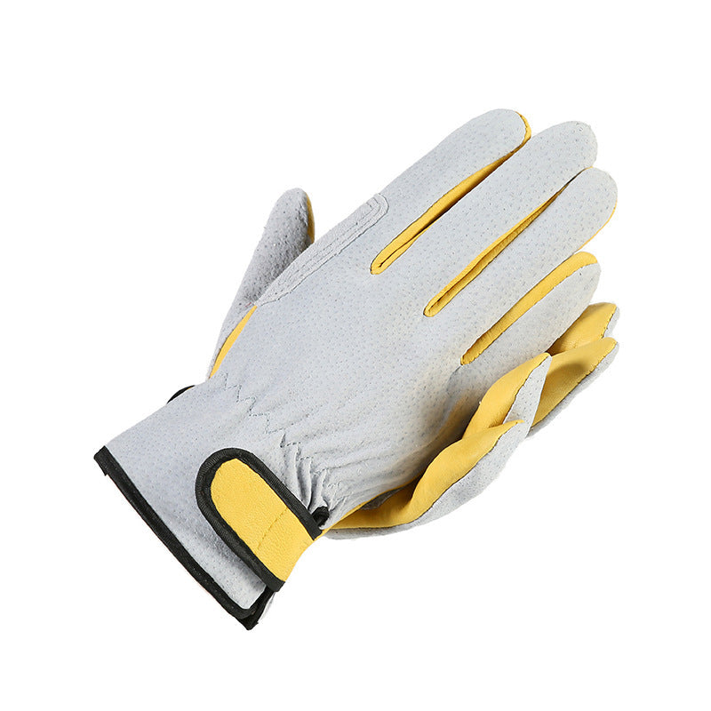 Leather Work Gloves – Durable Protection for Welding, Maintenance & Gardening