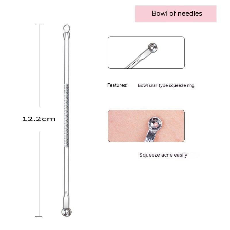 Stainless Steel Acne Needle Kit – Blackhead & Pimple Extractor Beauty Tools