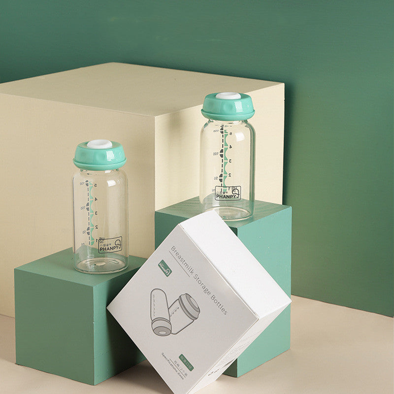 Glass Breast Milk Storage Bottles – Standard & Wide Mouth (2-Pack, 150ML / 180ML)