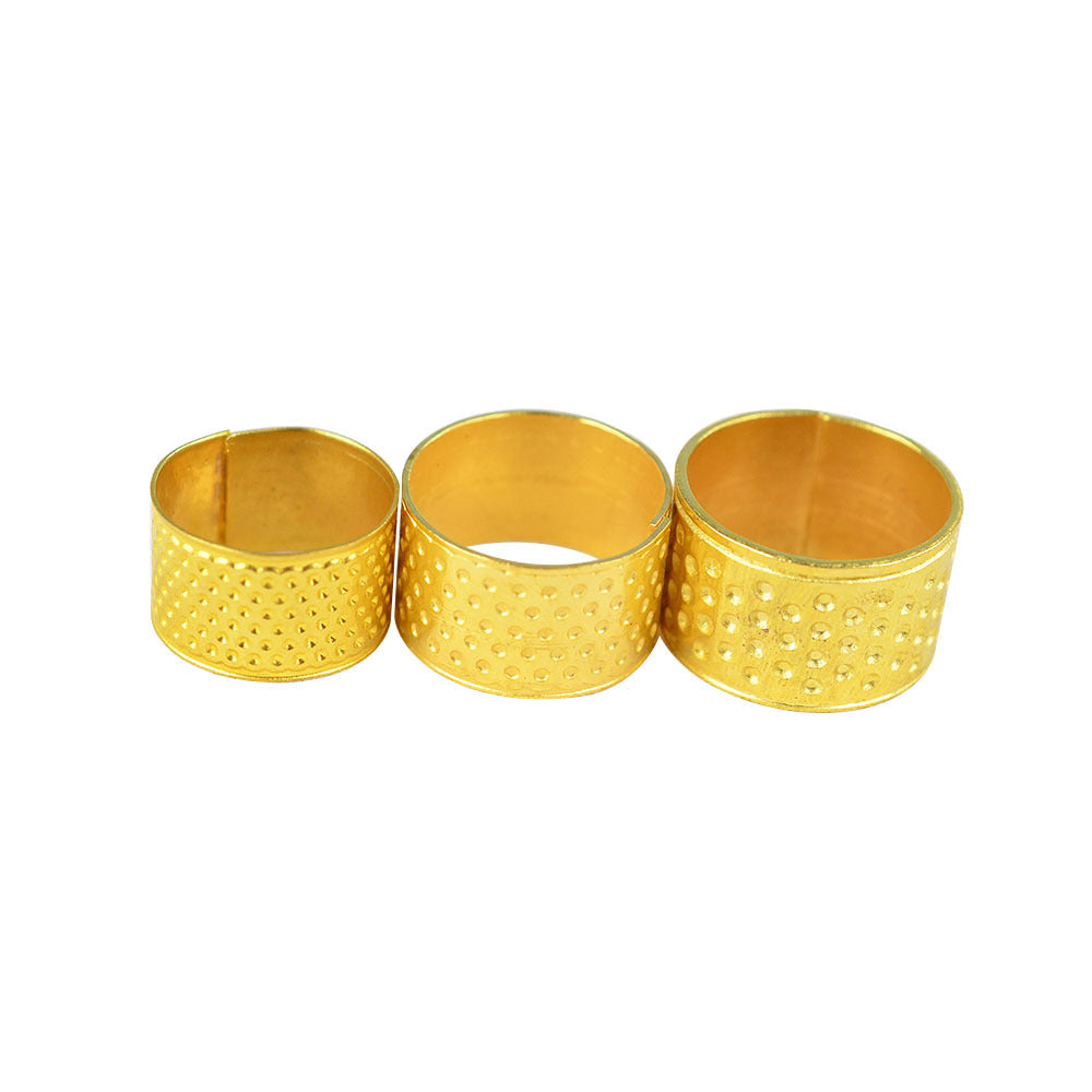 Metal Sewing Thimble – Gold Toe Cap Finger Guard for Needlework