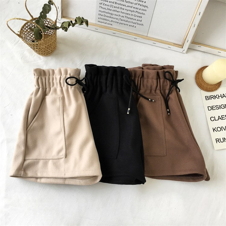 Women's High Waist Wide-Leg A-Line Boot Shorts
