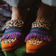 Spring New Square Toe Large Size Tassel Slip-on Shoes