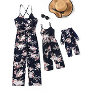 New Women's Deep V Strap Jumpsuit Parent-child Outfit