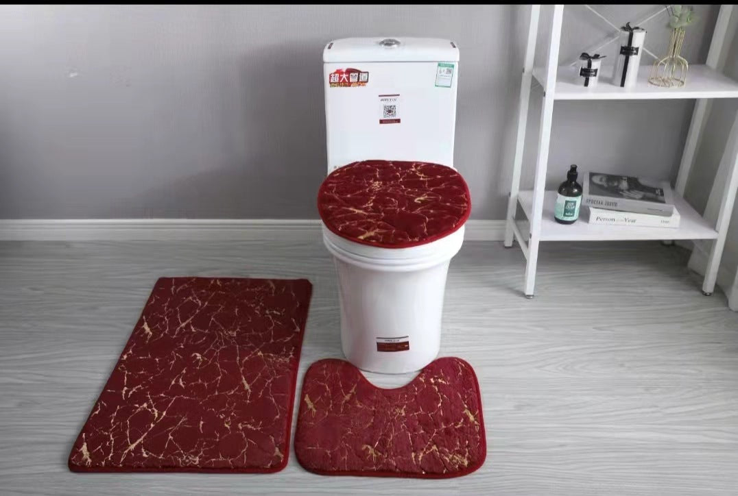 Three-Piece Toilet Set – Bathroom Mats Collection