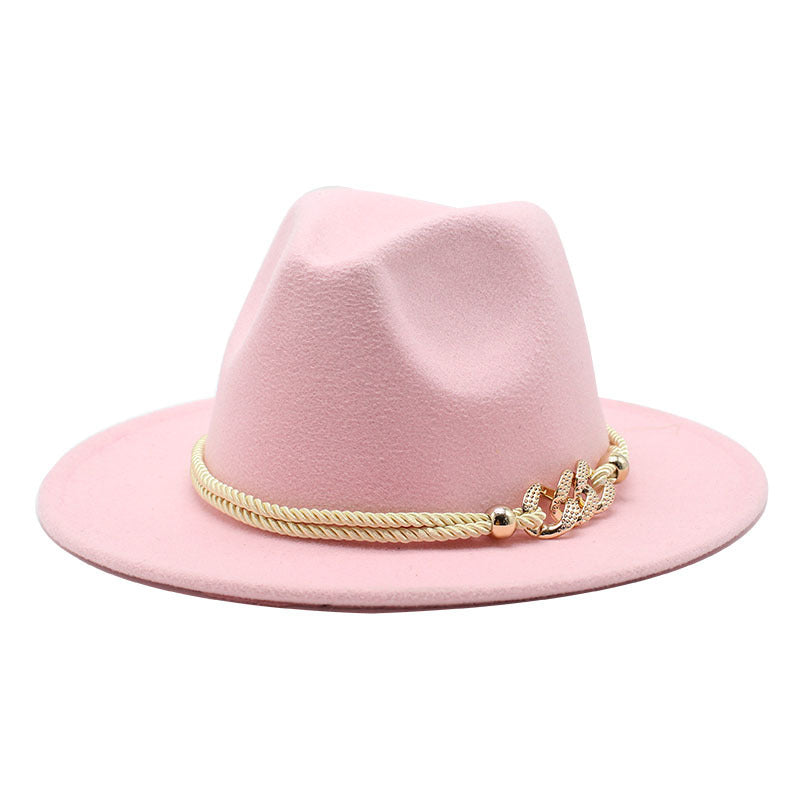 British Vintage Woolen Fedora Hat for Women in Multiple Colors
