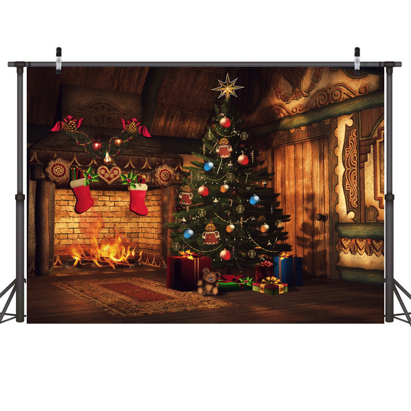 Christmas Background Cloth Decoration Curtain Backdrop