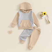 Boys Long Sleeve Ribbed Cotton Two Piece Set Regular Fit