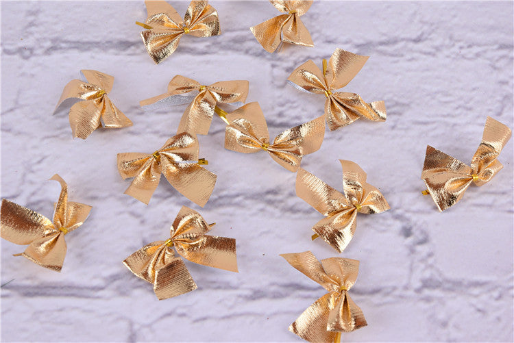 6cm Red Simple Small Flocking Christmas Bow