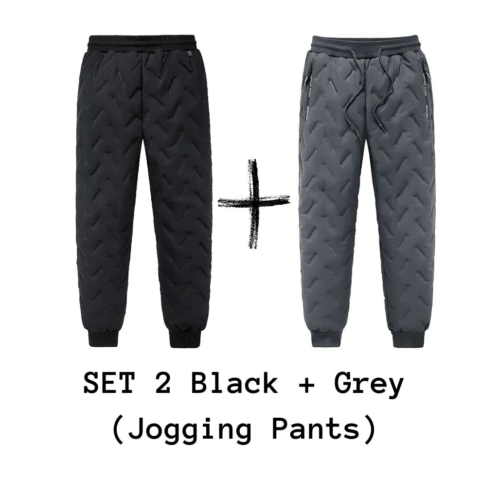 Men’s Winter Fleece Pants – Thickened Windproof Jogging Trousers with Zip Pocket