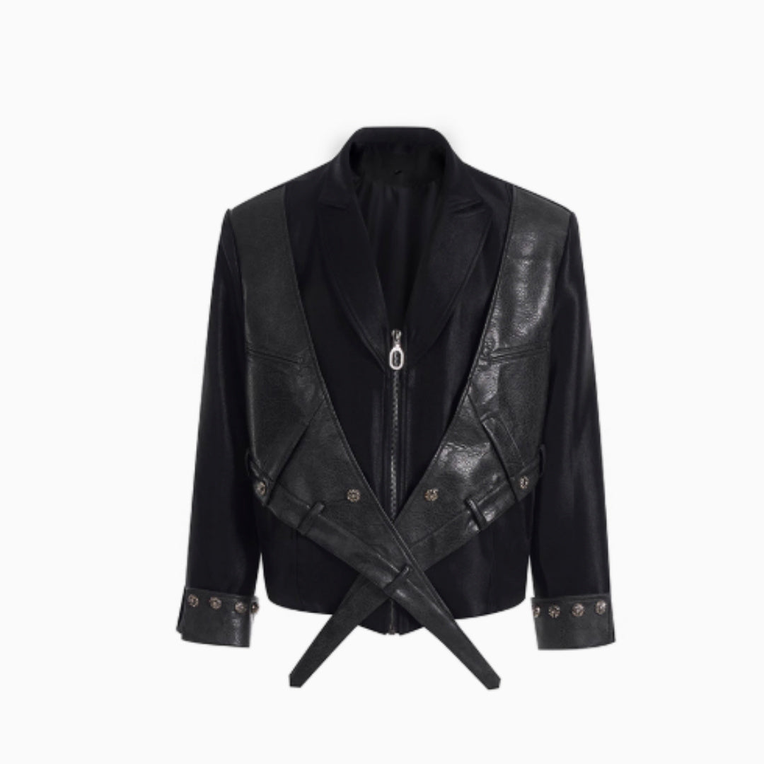 Niche Fake Two Pieces Dark Style Suit Jacket Men's Spring