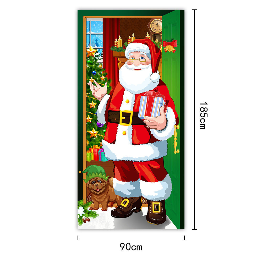 Christmas Curtain Flag Outdoor Photo Puppy Background Hanging Cloth